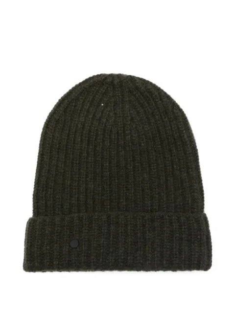 Closed ribbed beanie hat Green C8069498U