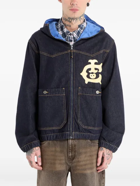ICECREAM Western panelled zip jacket Blue IC25445
