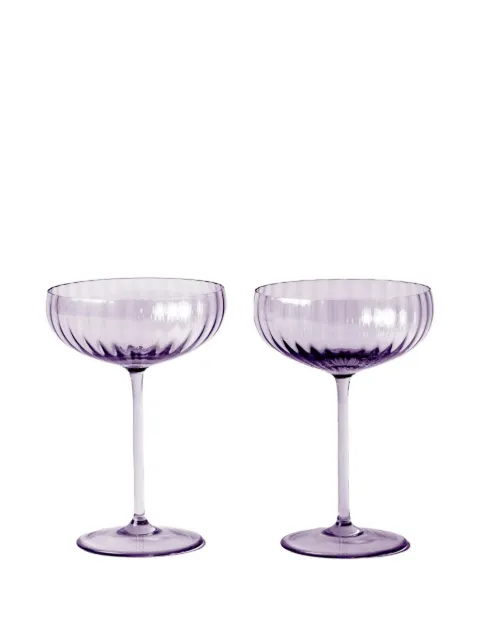 Venini ribbed-detail champagne flute Purple 34325LL