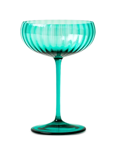 Venini ribbed-detail champagne flute Green 34325VT