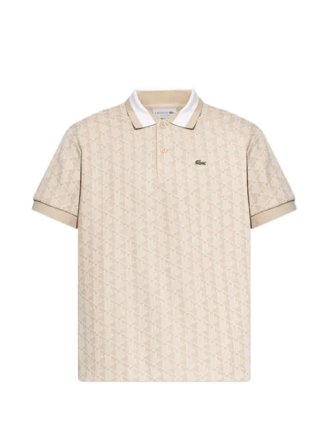 Lacoste patterned polo shirt Neutrals DH1417