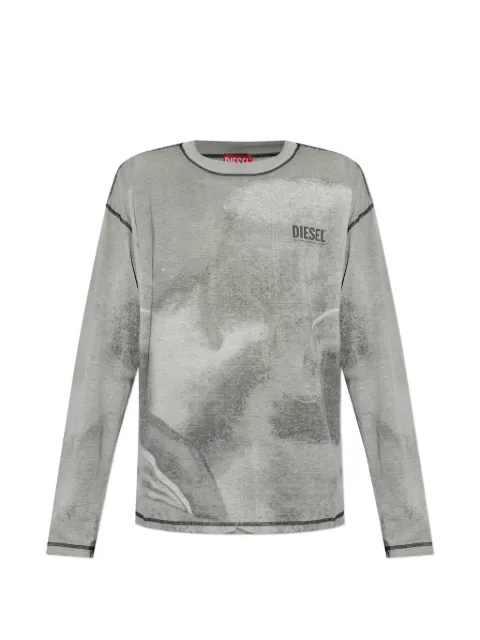 Diesel logo-print long-sleeve T-shirt Grey A199500BMCI