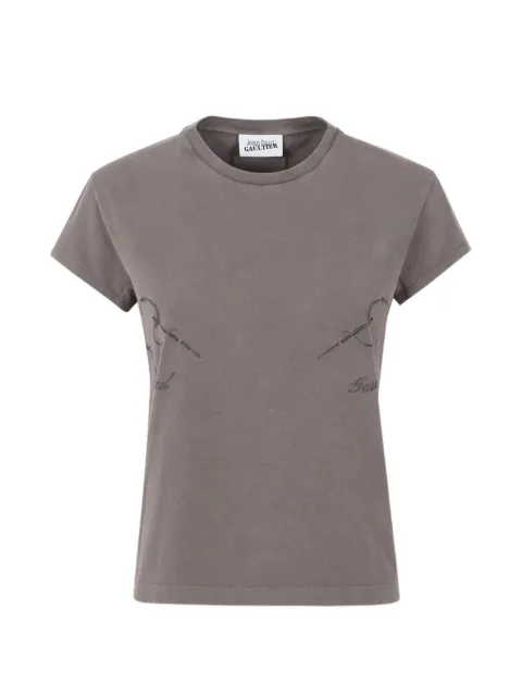 Jean Paul Gaultier graphic embroidered baby T-shirt Grey 2601WTO404J032