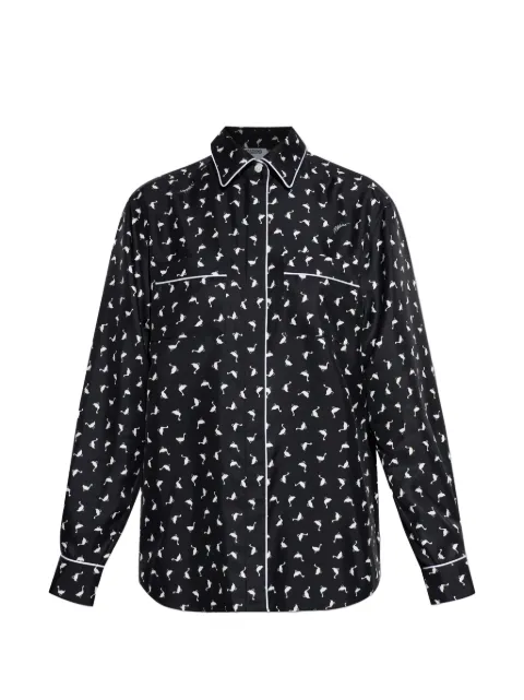 Moschino printed silk shirt Black 261EA02280562