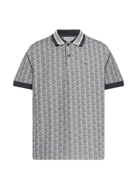 Lacoste monogram-pattern polo shirt Grey DH141741I