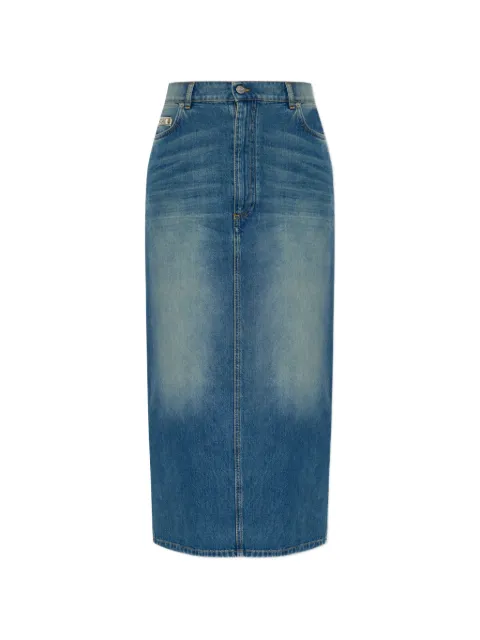 Moschino logo-label midi skirt Blue 261EA01030530