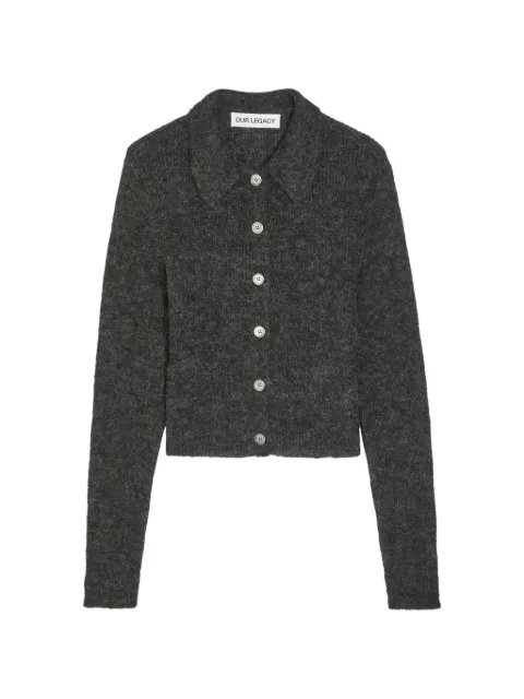 OUR LEGACY Mazzy polo cardigan Grey W2263MCM