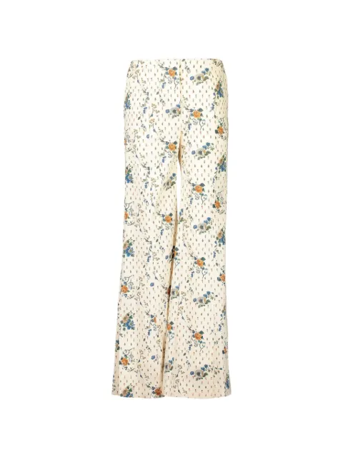 Borgo De Nor floral twill trousers Neutrals MORGANMINIFLORALCRM