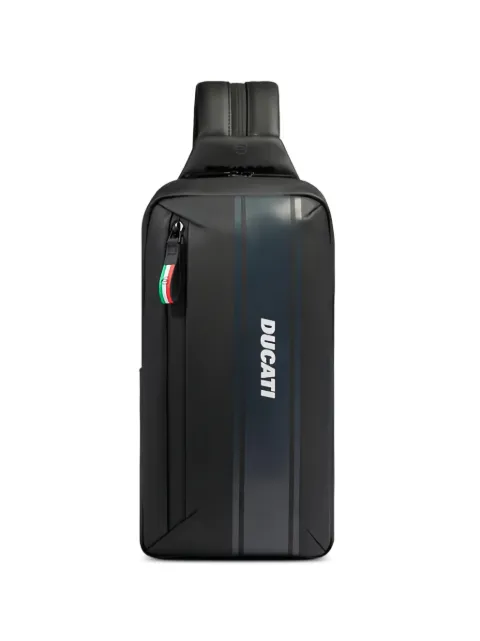 PIQUADRO x Ducati logo-print backpack Black CA6466C2OWDN