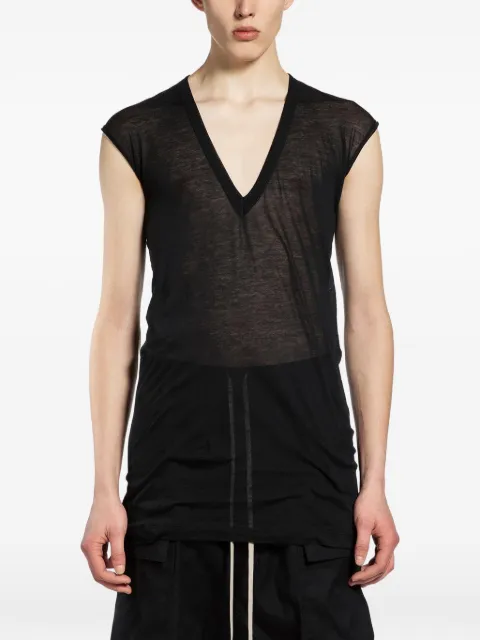Rick Owens V-neck sleeveless T-shirt Black RU01F2233UC