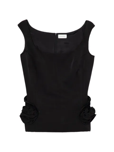 Magda Butrym sculptural floral top Black MBMTP353426XQ