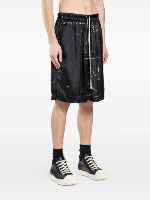 Rick Owens Cargobela printed shorts Black RU01F2374KP1