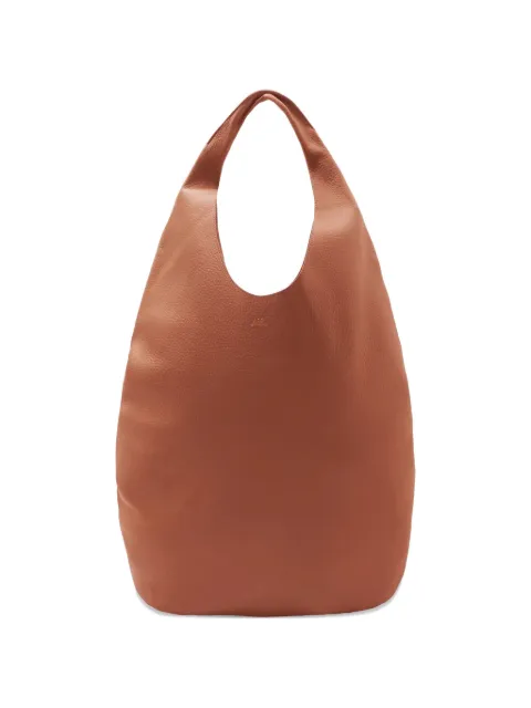 A.P.C. Le Neige leather tote bag Brown PXCBCF67008