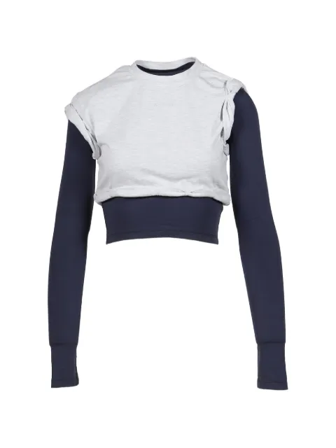 We11done cropped sweatshirt Grey WDTT026735W