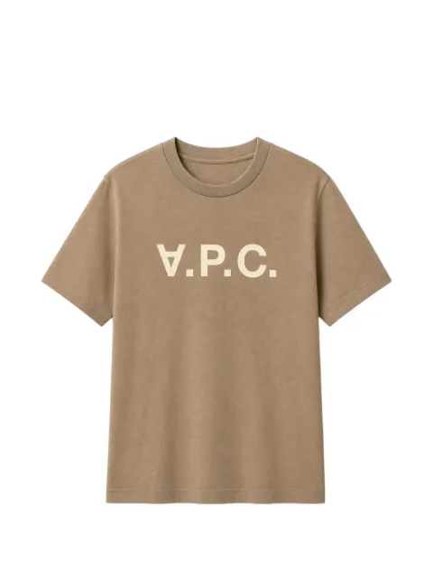 A.P.C. V.P.C. logo-print T-shirt Neutrals COHBMM26384