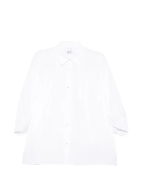 GDeL by gaze de lin shirring-detail shirt White GDLSH479