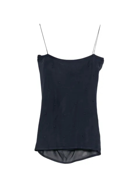 Jacquemus The Plumetis knit tank top Blue TOW00901AK00317