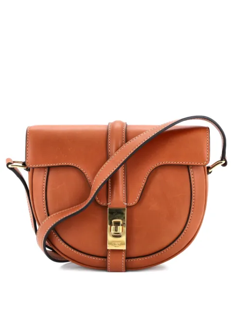 Celine Pre-Owned Besace 16 Bag Smooth Calfskin Medium crossbody bag Brown M2JZVB241L5AIFXA