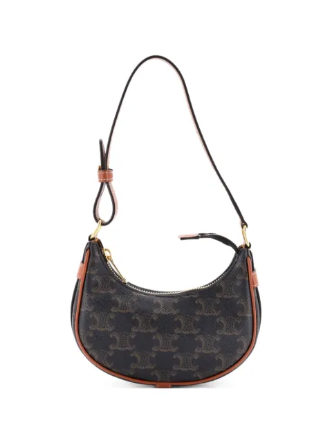 Celine Pre-Owned Ava Bag Triomphe Coated Canvas Mini shoulder bag Brown JGXJO2XF28HSQ787