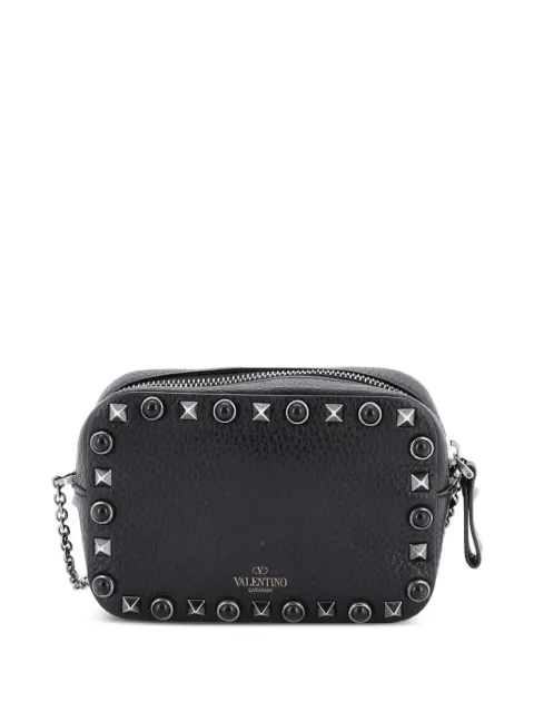 Valentino Garavani Pre-Owned Rolling Rockstud Camera Leather with Cabochons crossbody bag Black BP2ZL12TTL0G83Z7