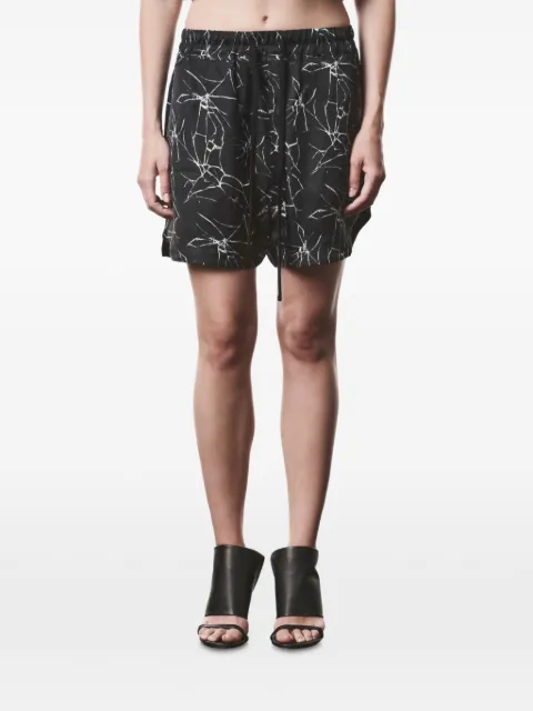 Thom Krom marble print shorts Black WST431
