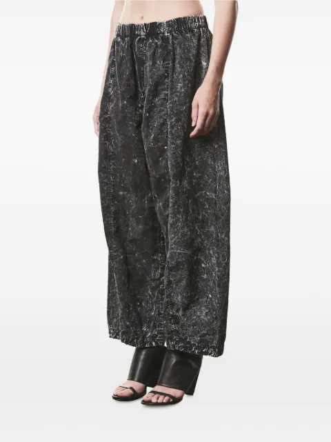 Thom Krom marble-print trousers Black WP21