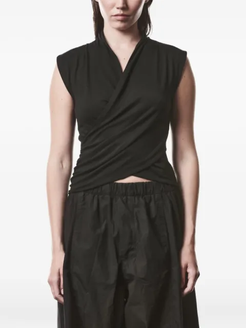 Thom Krom crossover sleeveless t-shirt Black WTS606