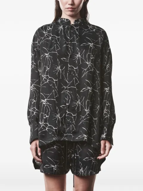 Thom Krom marble-print shirt Black WH21