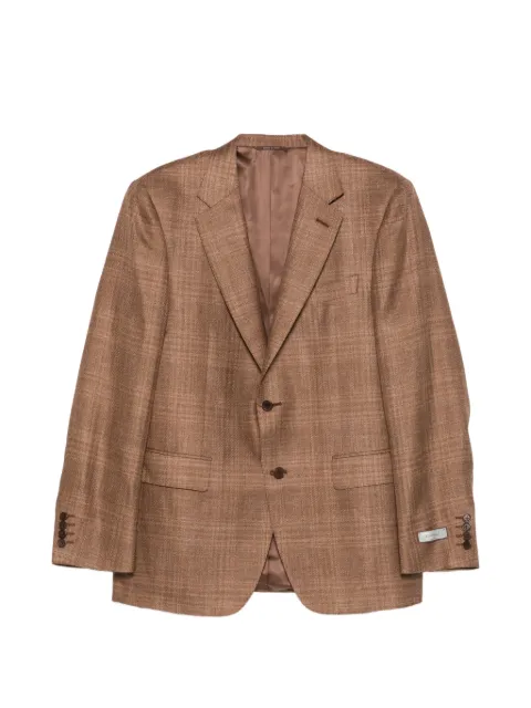 Canali checked single-breasted jacket Brown CF05997
