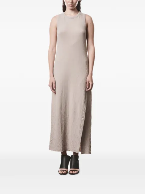 Thom Krom side-slit textured midi dress Neutrals WD58