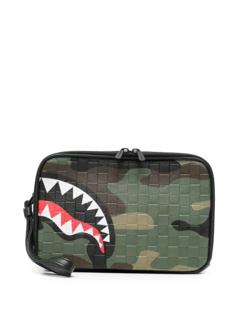 sprayground kid camouflage-pattern wash bag Green 910B8266NSZ