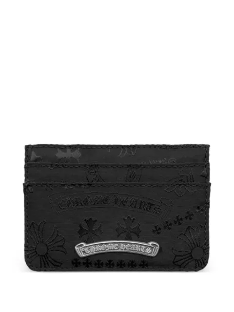 Chrome Hearts tonal-monogram card holder Black CHRM0671