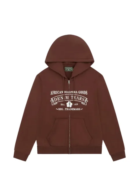 Denim Tears zipped hoodie Brown DT277