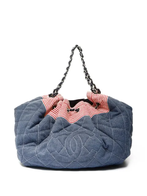 CHANEL Pre-Owned 2009-2010 GM Coco Cabas tote bag Blue FF25465