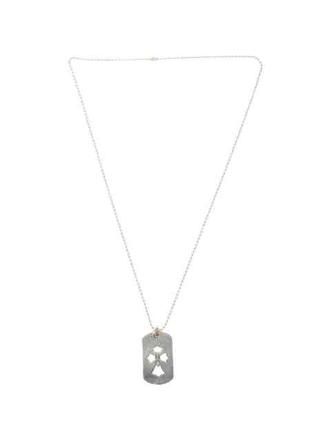 Chrome Hearts dagger dog tag pendant necklace Silver CHRM0664