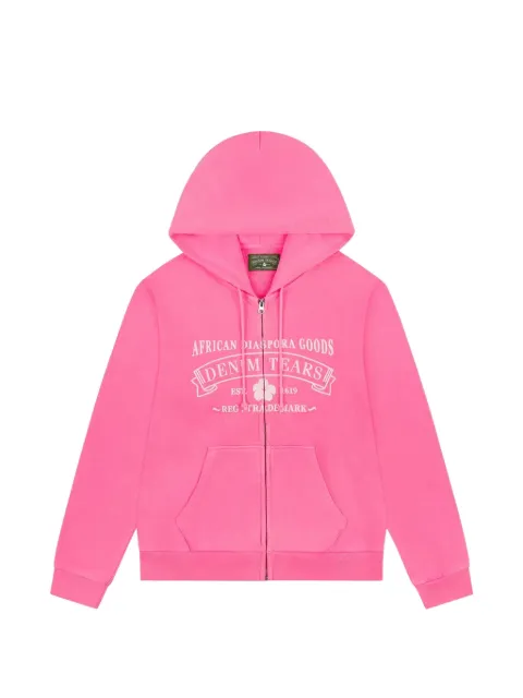 Denim Tears ADG zip-up hoodie Pink DT276