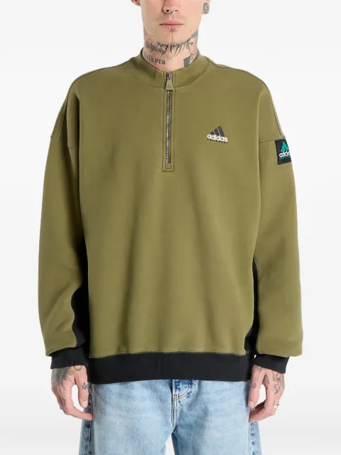 adidas blocked half-zip knitwear Green JX1464