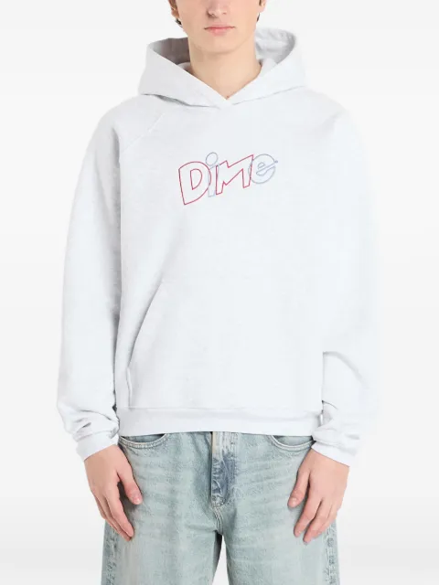 dime embroidered hoodie Grey DIMEHO2555ASH