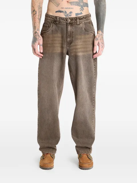 dime relaxed wide-leg trousers Brown DIMEHO2517BRW