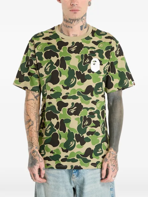 A BATHING APE® camouflage logo T-shirt Green 001CSL801010MGRN