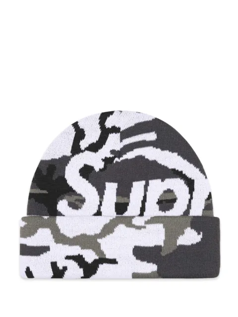 Supreme camouflage beanie hat Grey SU26859