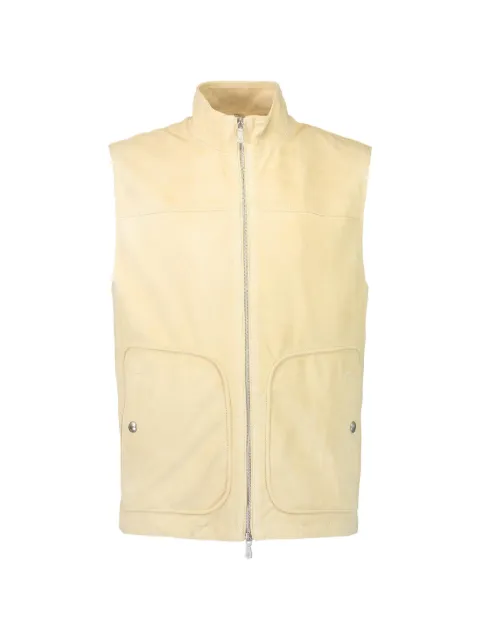 Eleventy zip-up vest Yellow M75GILM09PEL0M021102