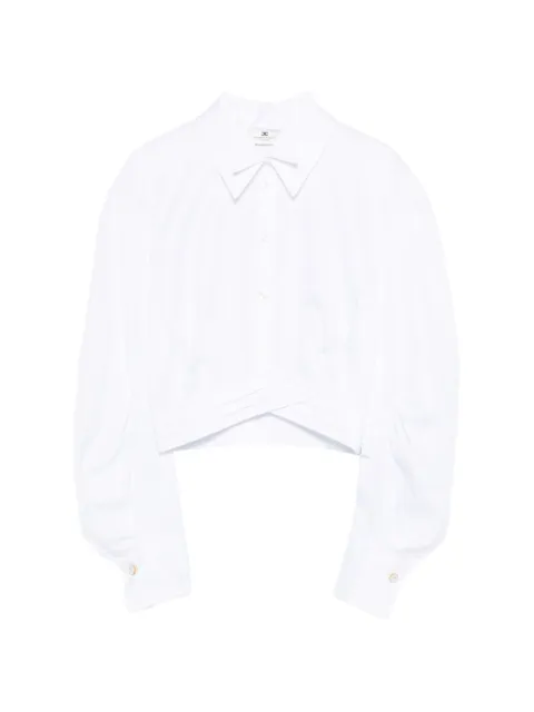 Elisabetta Franchi cotton poplin shirt with waistband White CA12161E2