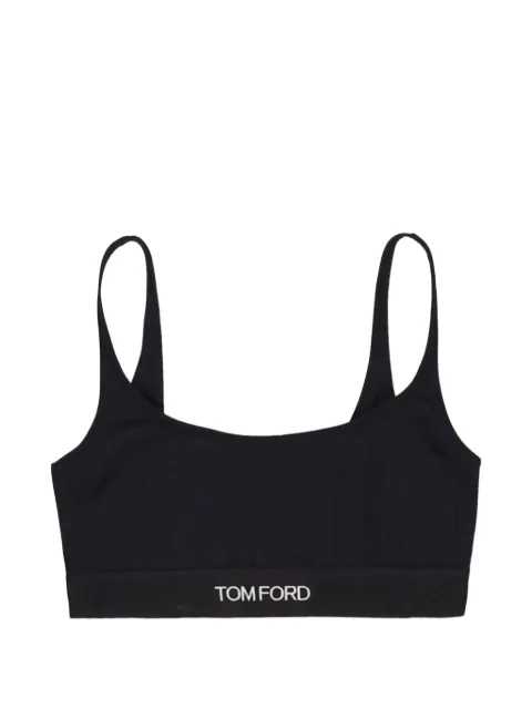 TOM FORD Signature logo-band bralette Black BRJ016JEX011