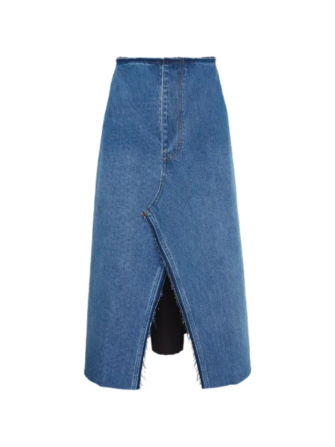 LITKOVSKA split-front midi skirt Blue S06SS2600NAVYBLUEBLACK