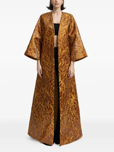 Gemy Maalouf structured kaftan Brown GMCP257522KM