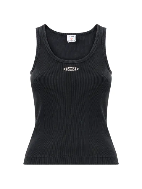 Casablanca ribbed logo tank top Black WSP26JTS03901