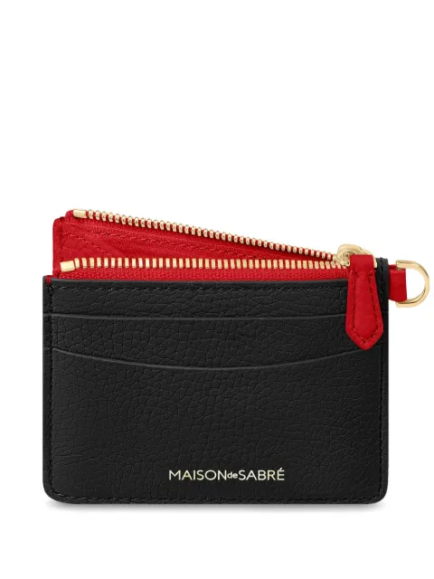 MAISON de SABRÉ zipped leather card holder Black CLCA
