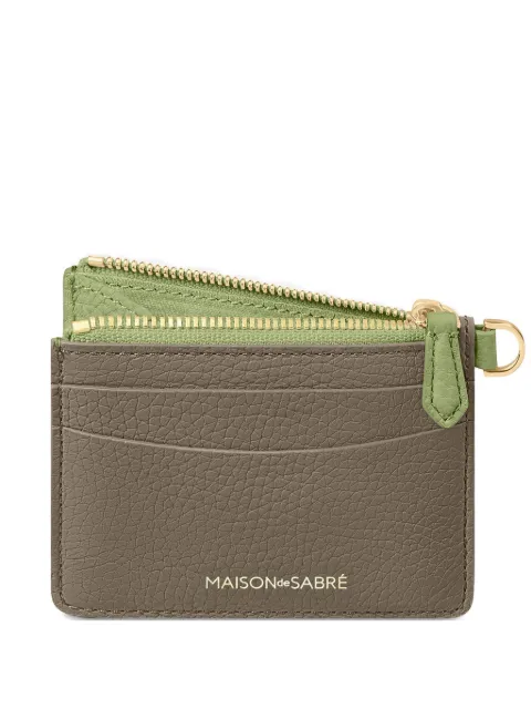 MAISON de SABRÉ zipped leather card holder Grey CLCA