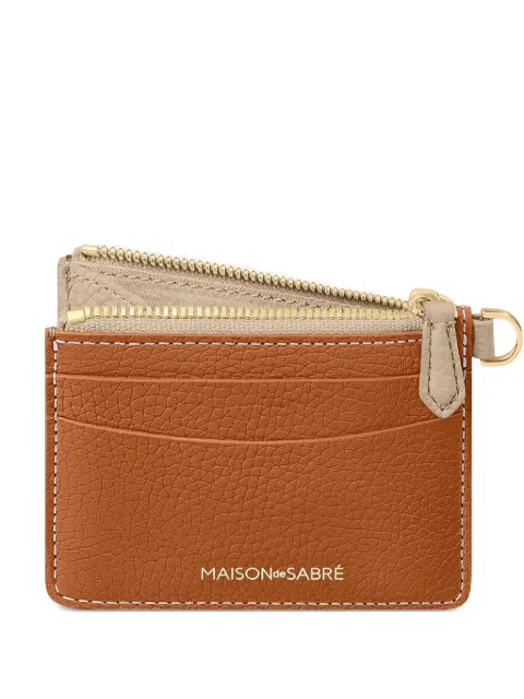 MAISON de SABRÉ zipped leather card holder Brown CLCA